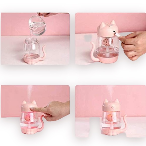 Micro Landscape Air Humidifier with Changing Led Light Fan Mist Mode Waterless - Picture 3 of 5